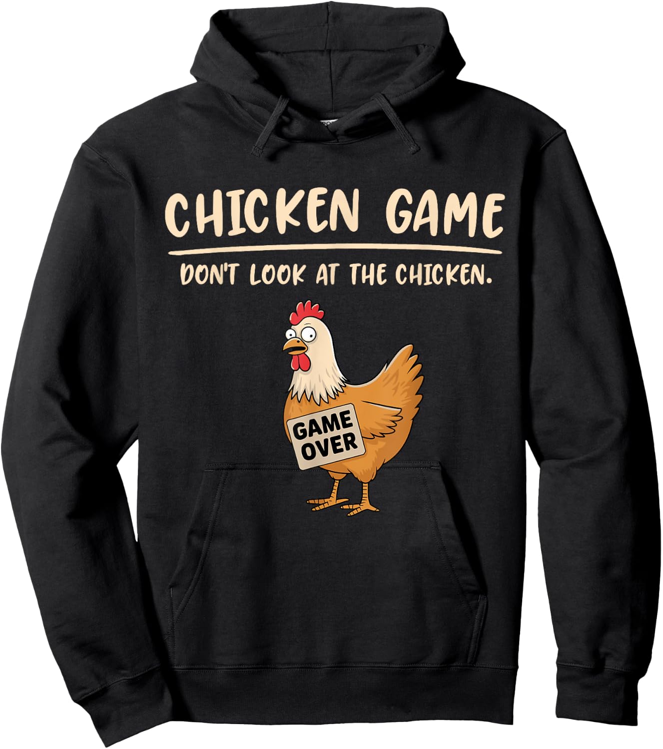 Chicken Game Shirt Don't Look At The Chicken Funny Chicken Hoodie - Hoodie | Black