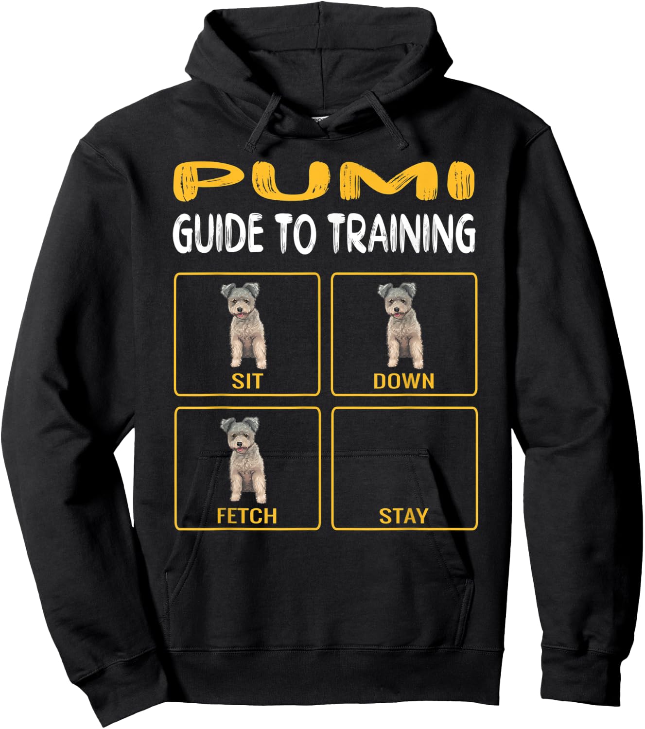 Funny Pumi Guide To Training Dog Obedience Hoodie - Hoodie | Black
