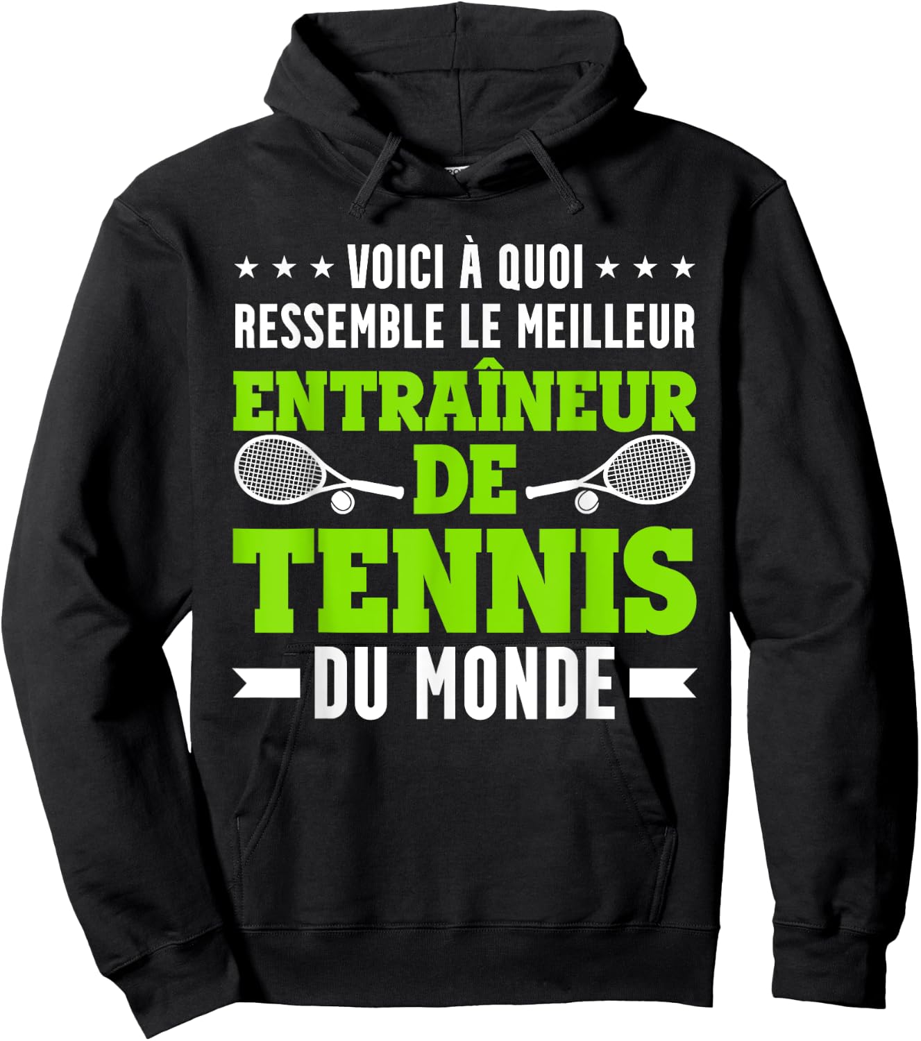 Funny The Best Tennis Coach Hoodie - Hoodie | Black