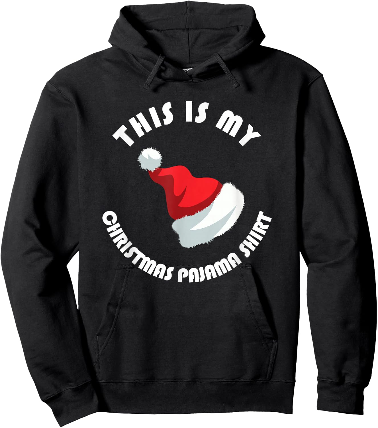 This Is My Christmas Pajama Shirt Funny Cute PJ Men Women Hoodie - Hoodie | Black