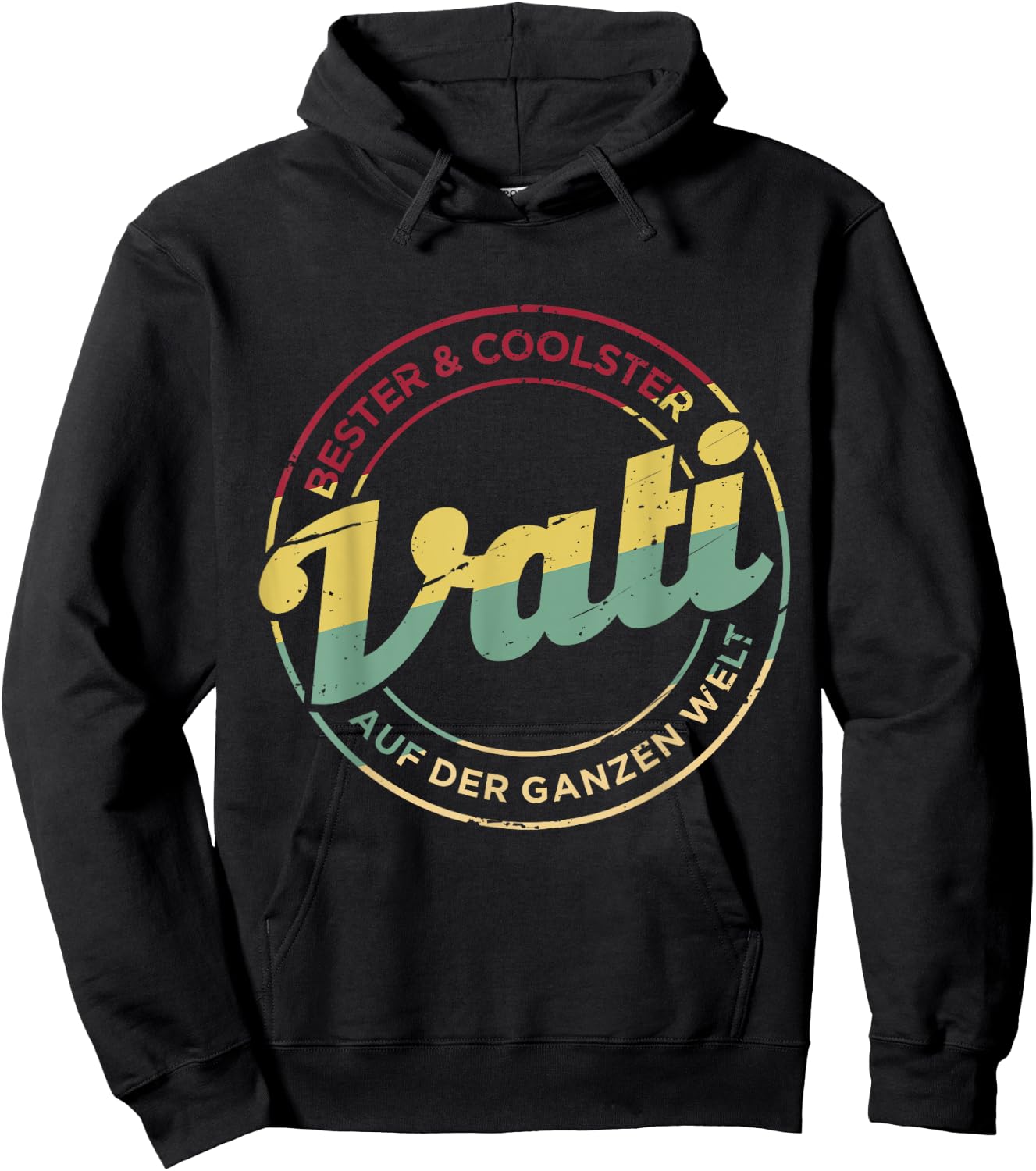 Coolster und Bester Vati der ganzen Welt Vintage Papa Motiv Hoodie - Hoodie | Black
