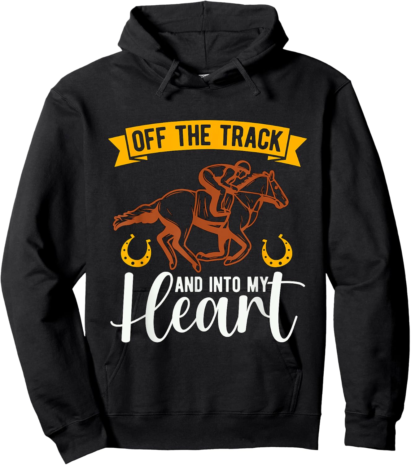 Off The Track And Into Horse Race Thoroughbred Horse Racing Hoodie - Hoodie | Black