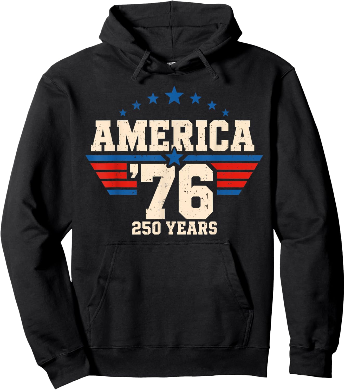 250 Anniversary USA Patriotic 250 Years American 4th of July Hoodie - Hoodie | Black