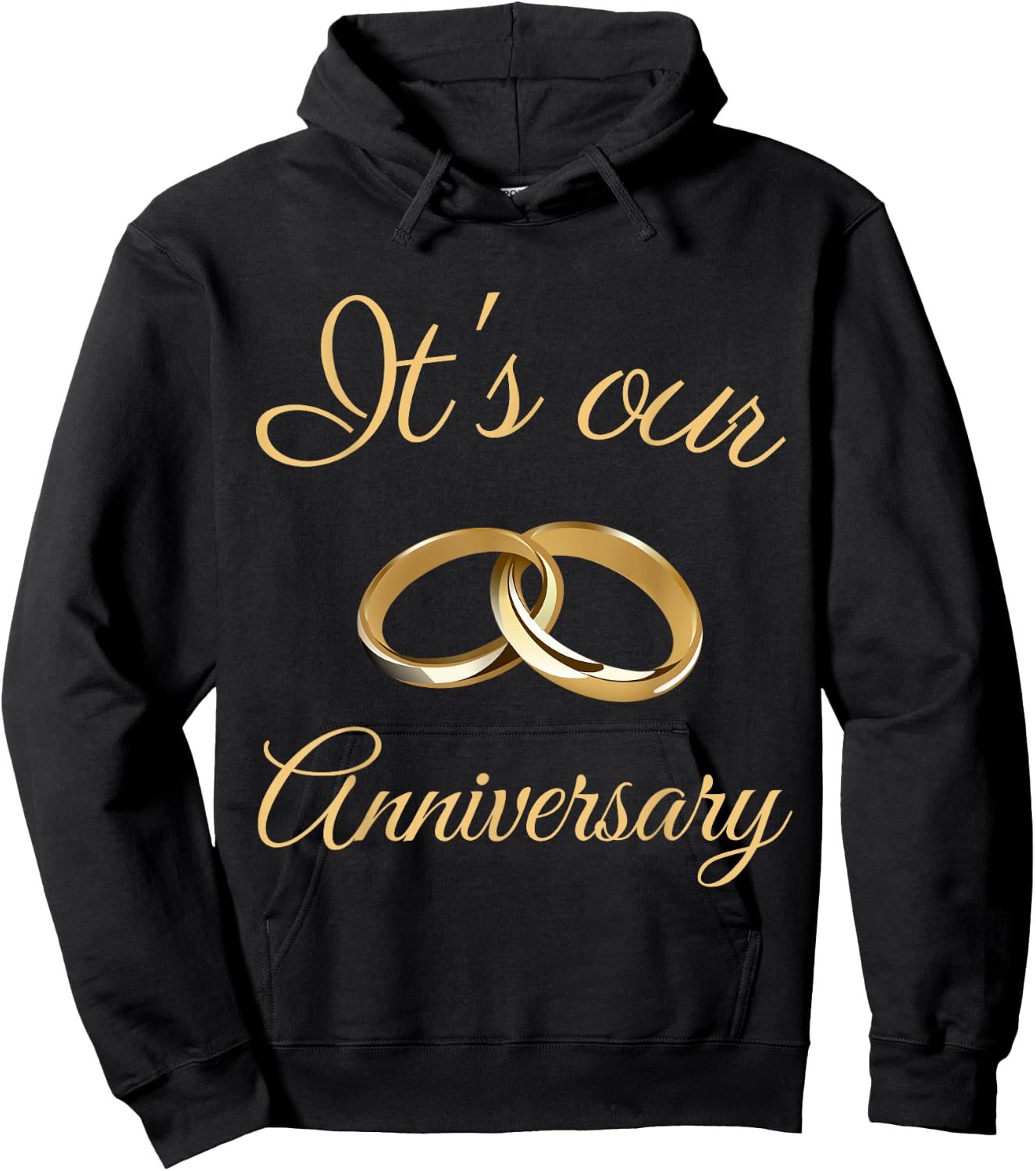 It's Our Anniversary Celebrate Wedding Husband Wife Couples Hoodie - Hoodie | Black