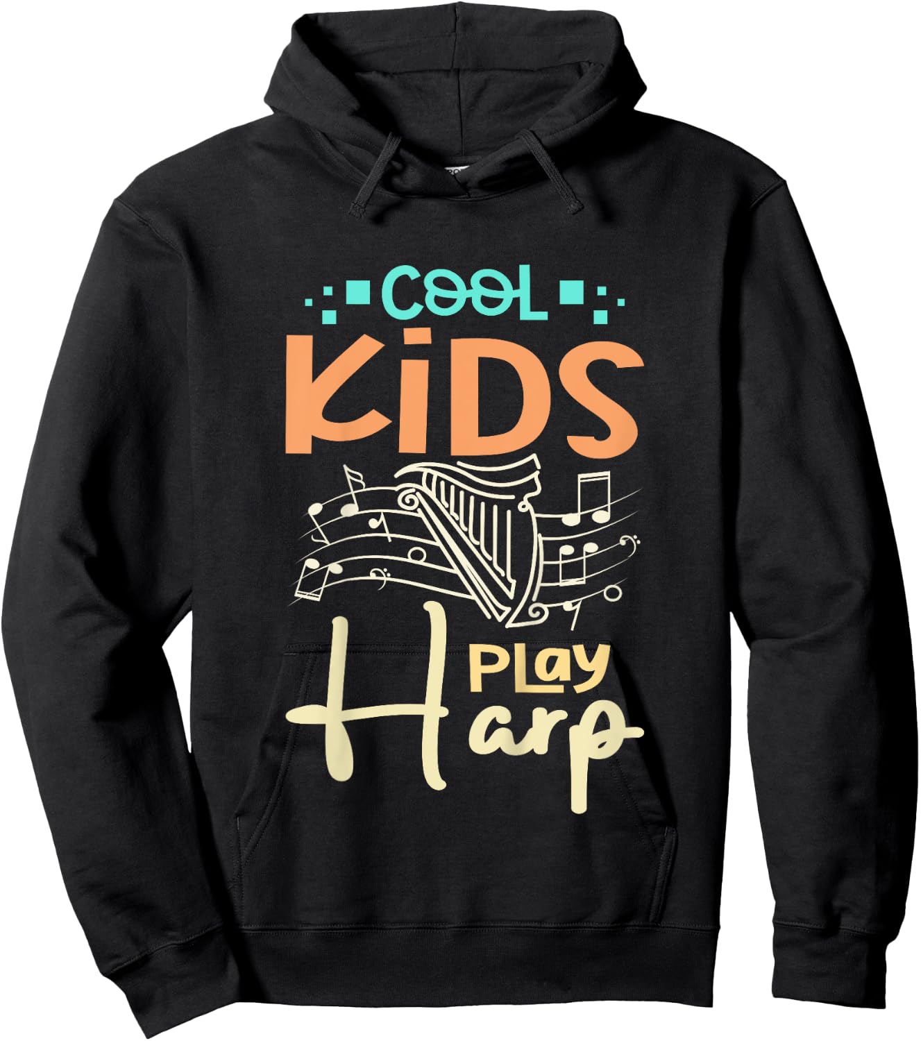 Enfant Harpe pour enfants cool Hoodie - Hoodie | Black