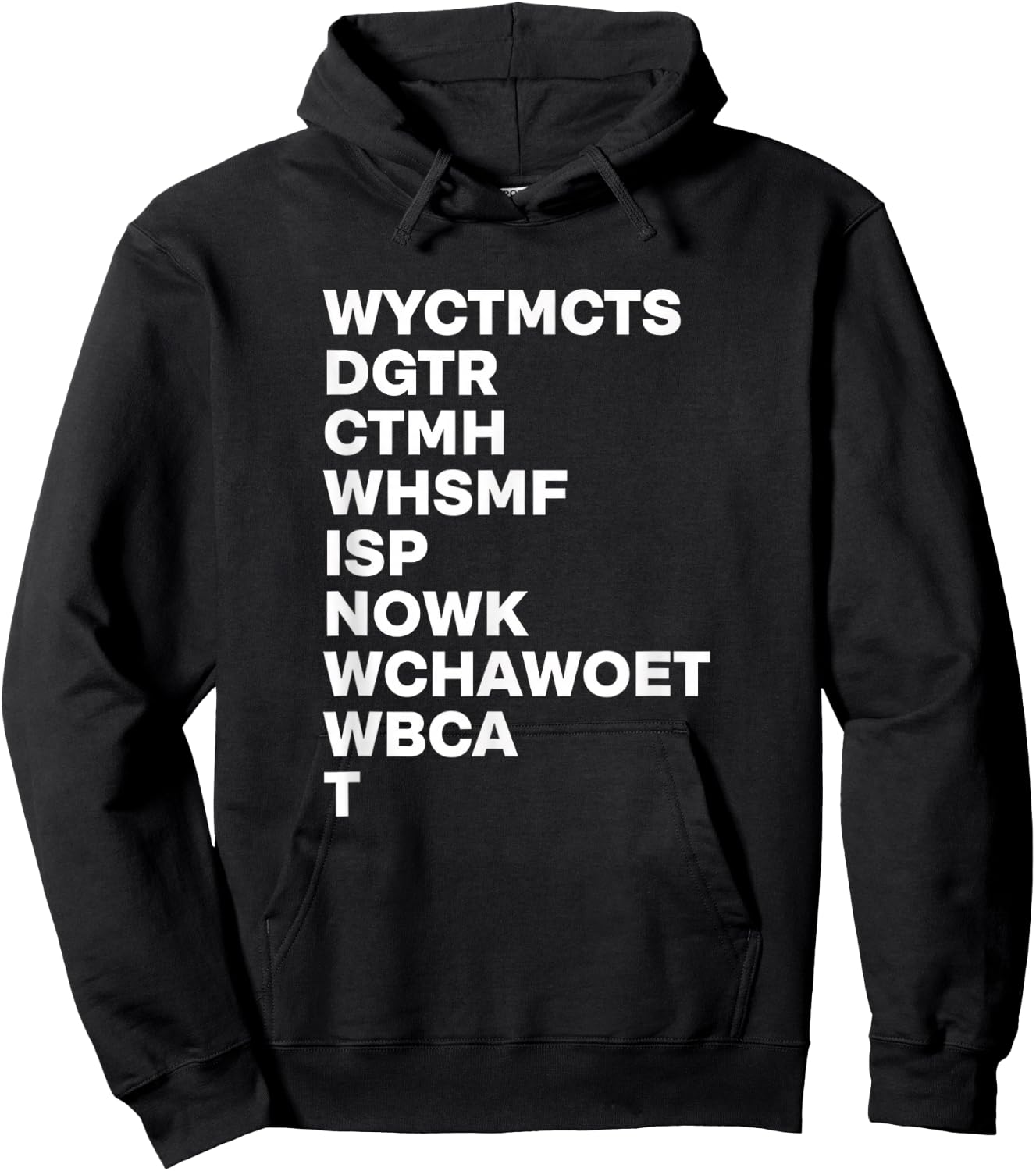 Wyctmcts Dgtr Ctmh Whsmf Isp Nowk Wchawoet Wbca T Literary Hoodie - Hoodie | Black