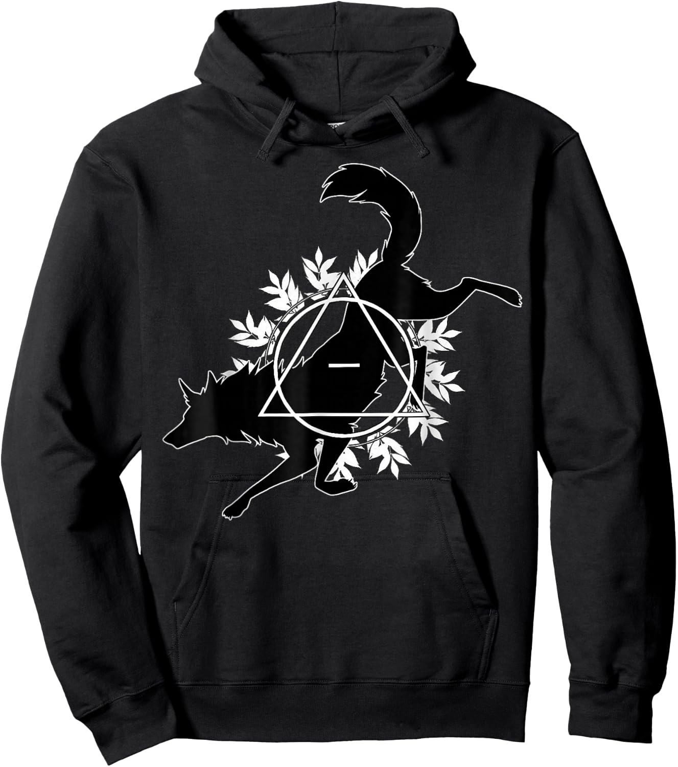 Wolf Heulen Berge Natur Tier Kunst Tierliebhaber Wolf , black Hoodie - Hoodie | Black