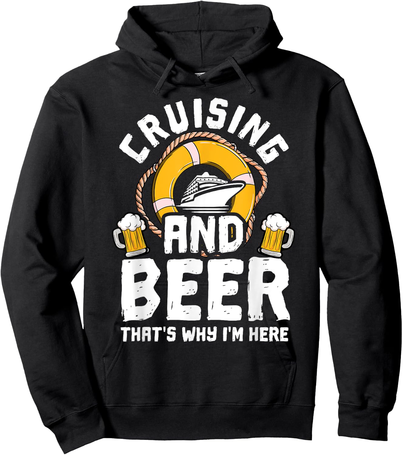Cruising And Beer Funny Cruise Crusaders Hoodie - Hoodie | Black
