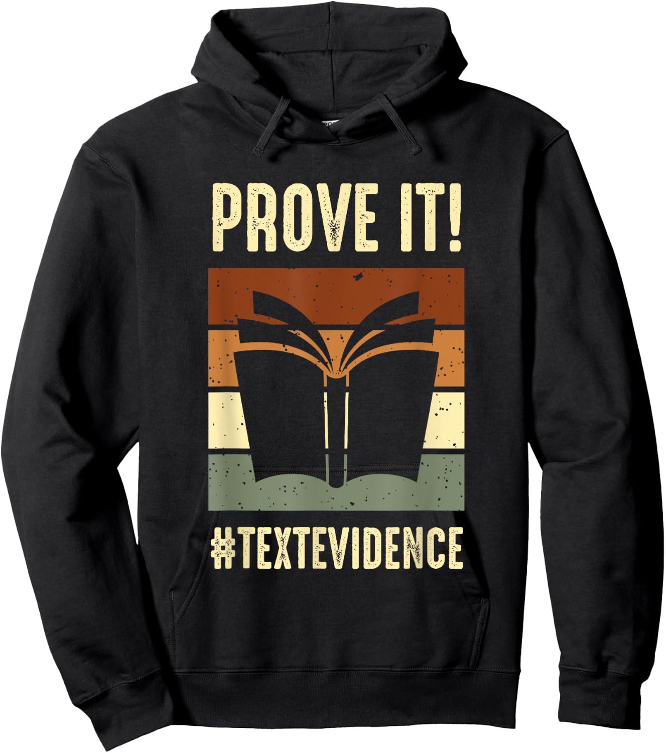 Reading Teacher Prove It Text Evidence Men Women Hoodie - Hoodie | Black