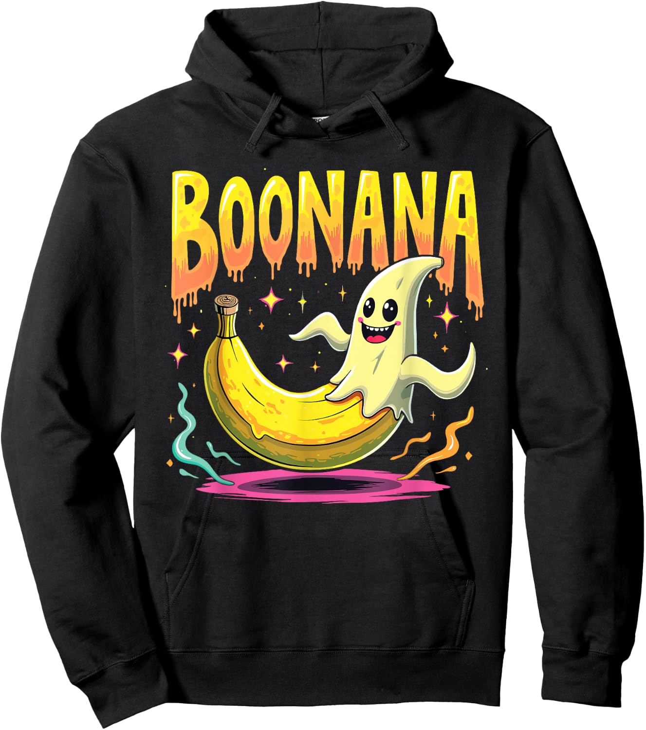 Boonana Costume Funny Ghost Banana for Halloween Hoodie - Hoodie | Black