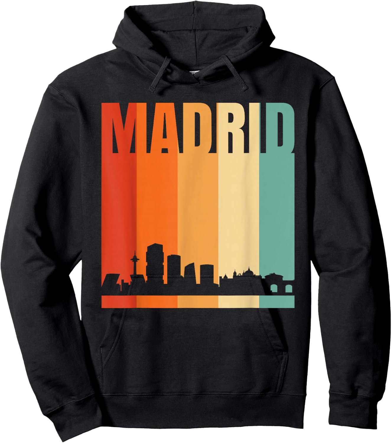 Madrid Skyline Hoodie - Hoodie | Black