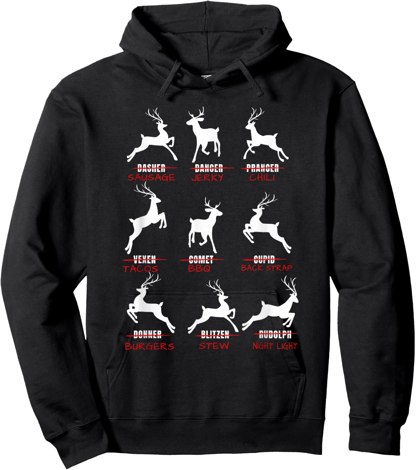 Funny Deer Hunters Reindeer Hunting Hoodie - Hoodie | Black