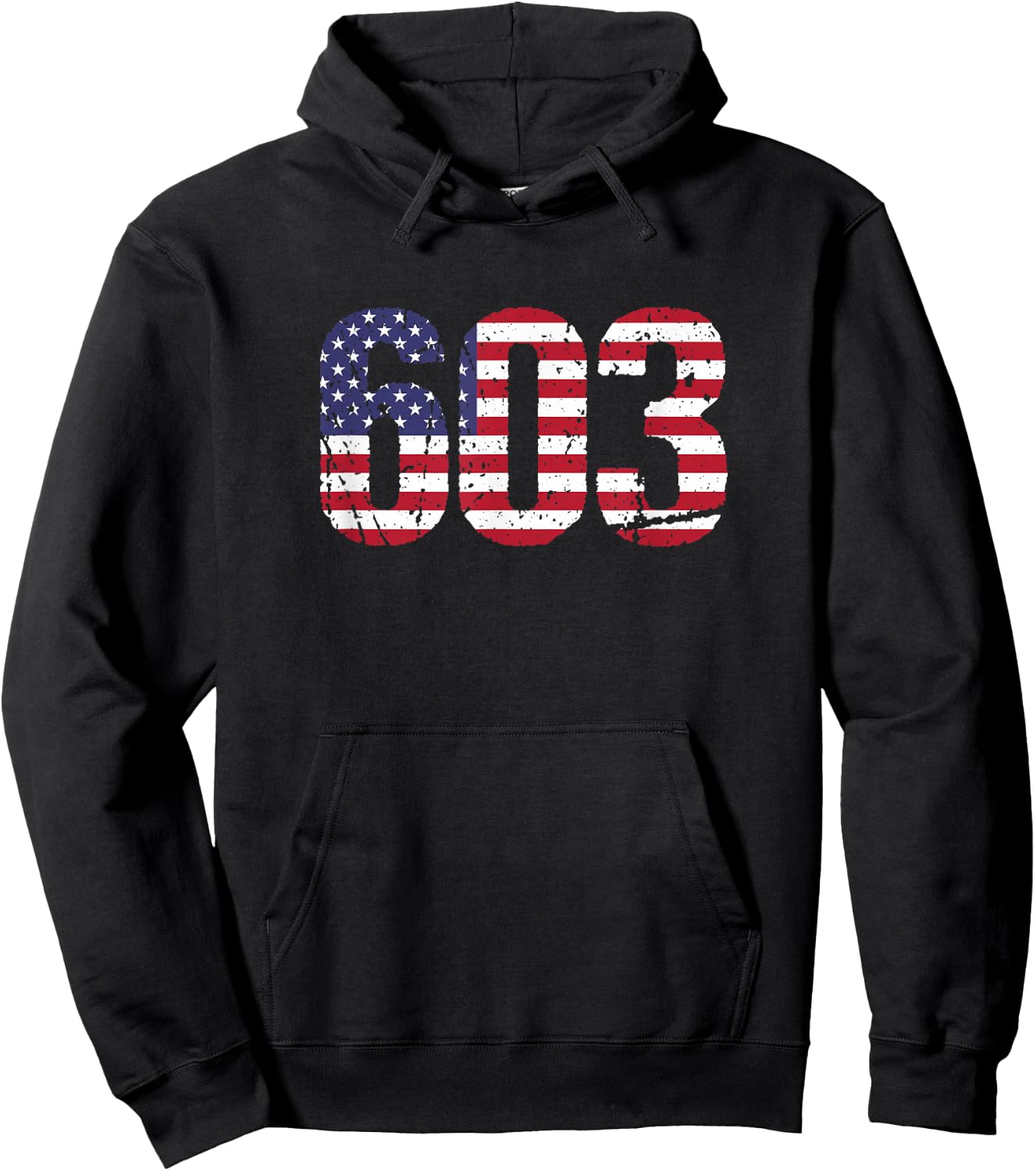 603 New Hampshire Area Code Hoodie - Hoodie | Black