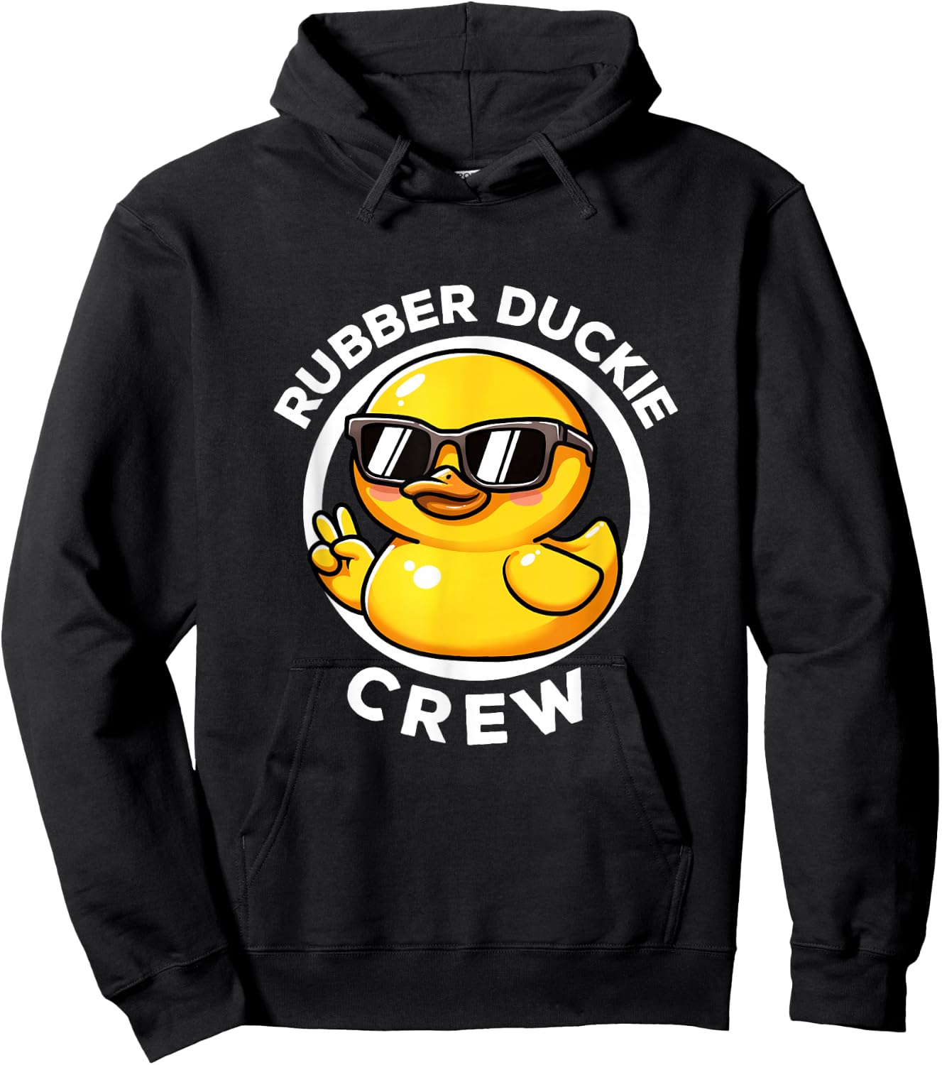 Rubber Duckie Crew I Love Ducks Lovers Funny Rubber Duck Hoodie - Hoodie | Black