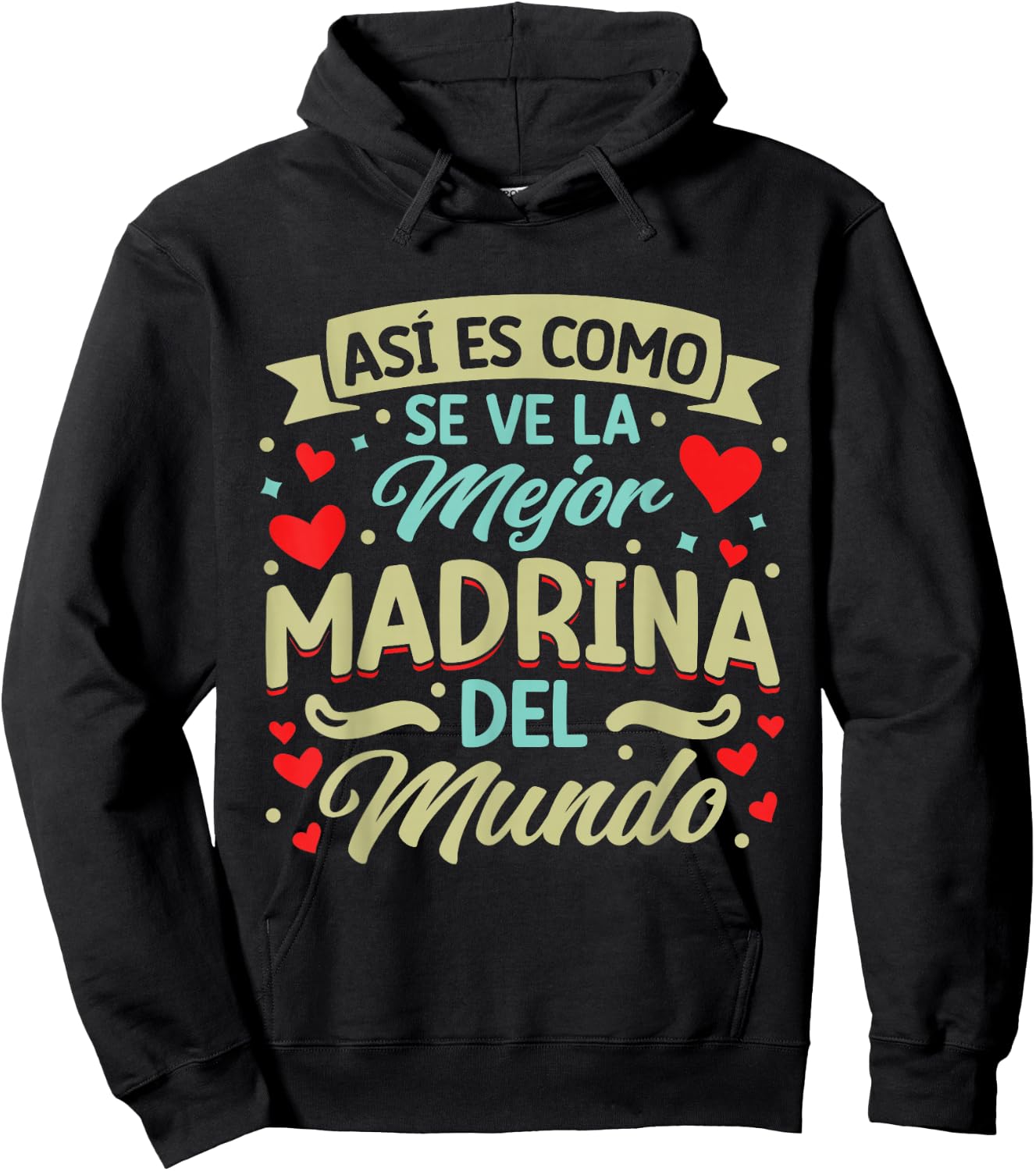 Anuncio Embarazo Divertido Bautizo Madrina Regalo Familia Hoodie - Hoodie | Black