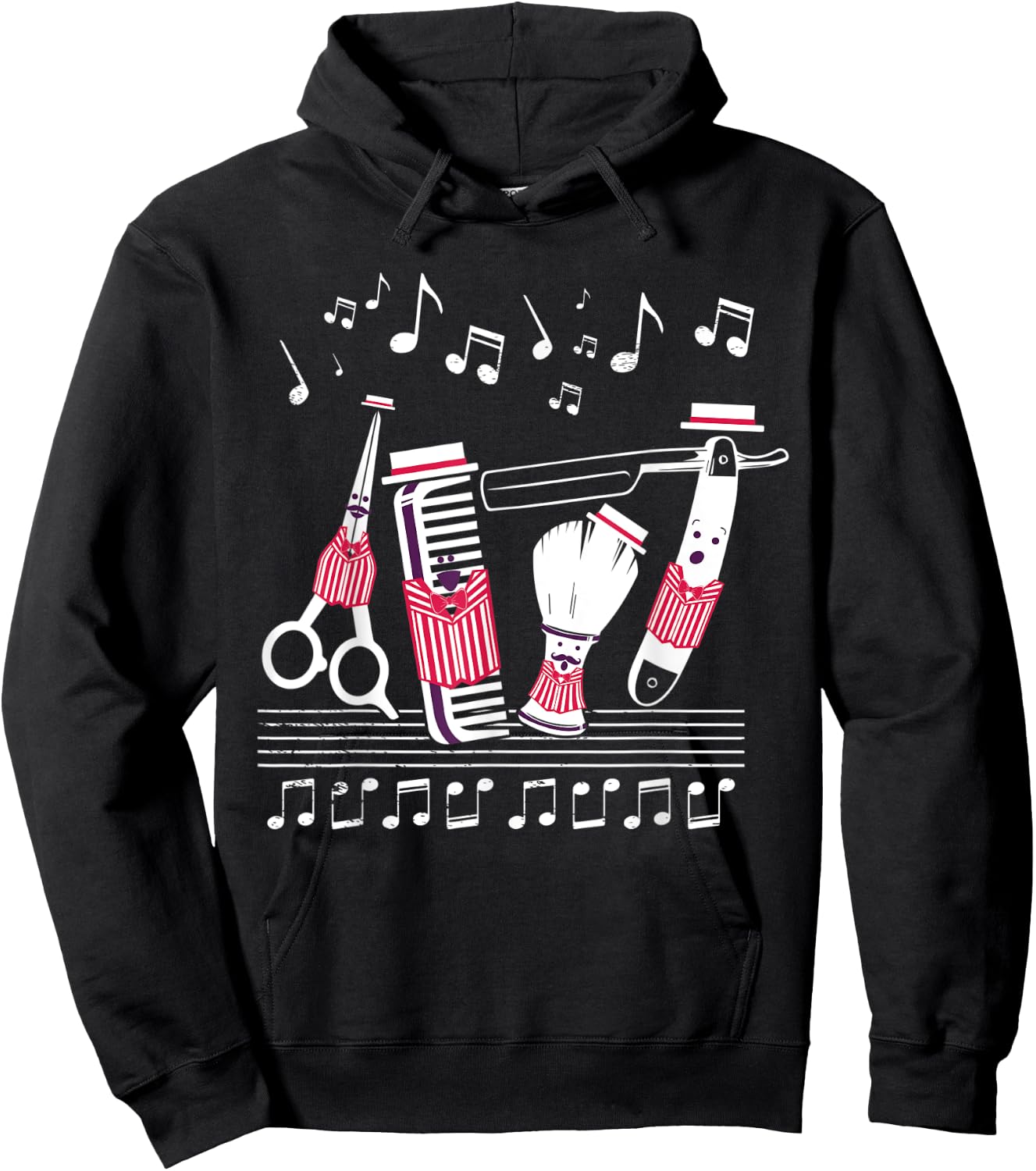 Funny Barbershoper Quartet Music Singer Gift Hoodie - Hoodie | Black