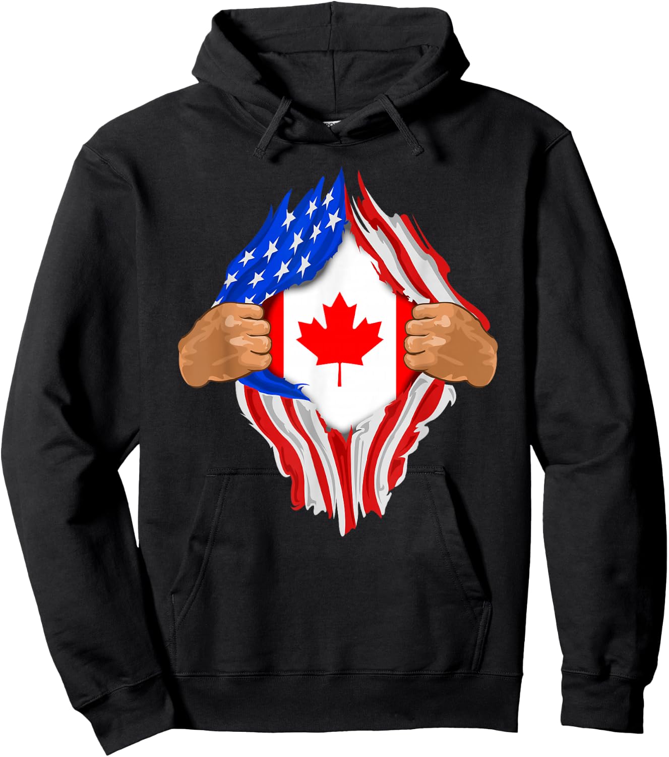 Canadian Blood Inside Me | Canada Flag Gift Hoodie - Hoodie | Black