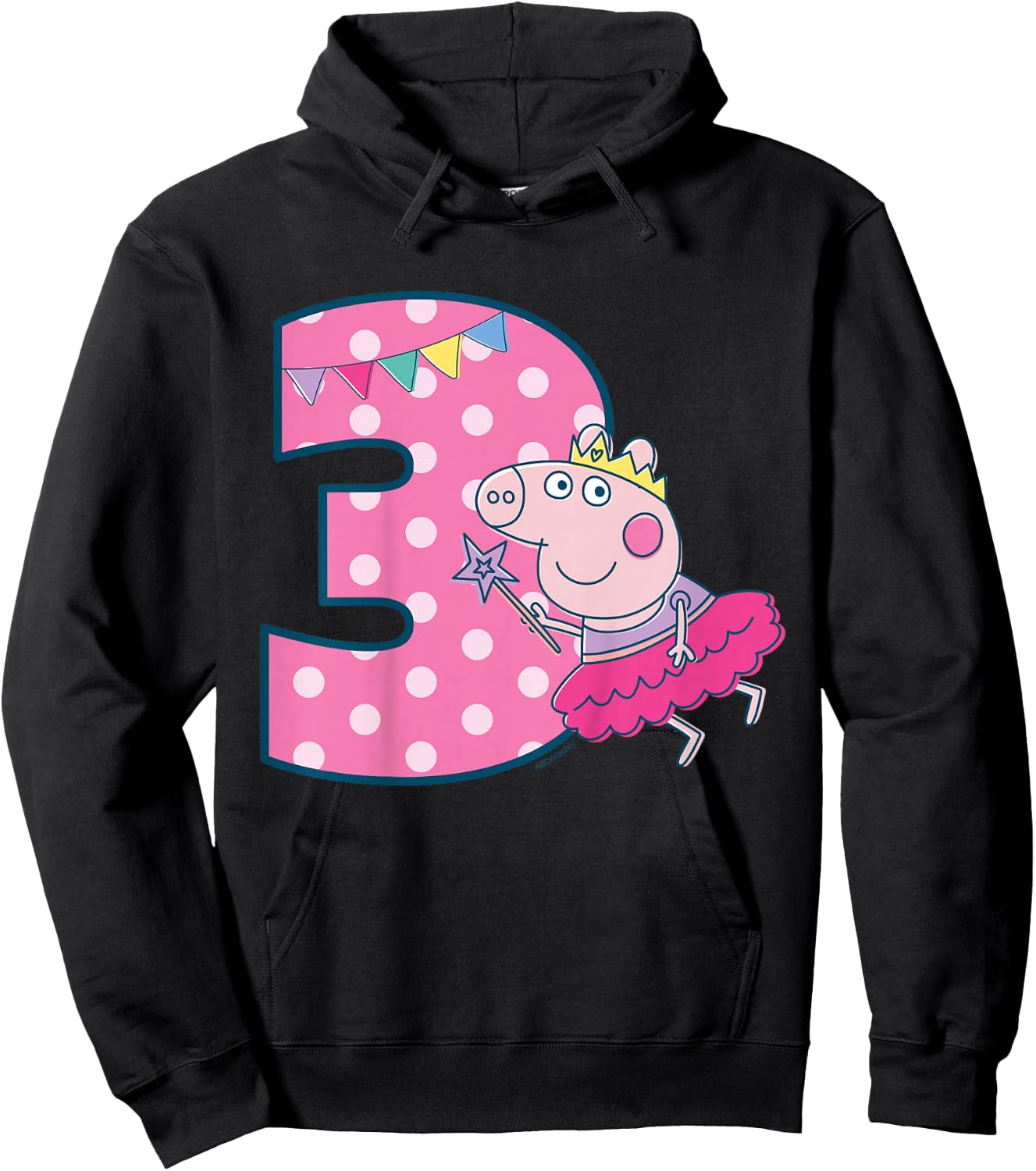 Peppa Pig 3 Geburtstag Hoodie - Hoodie | Black