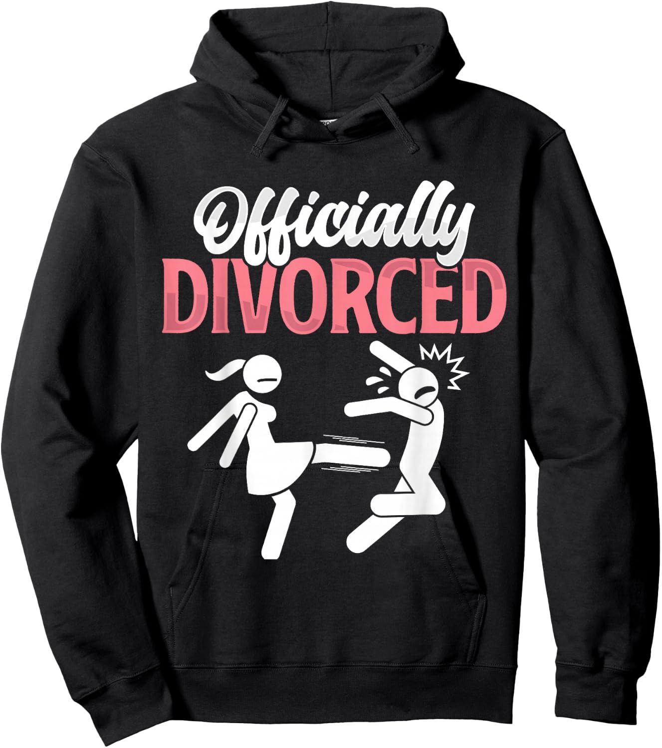 Officially Divorced Funny Party Divorce Divorced Women Hoodie - Hoodie | Black