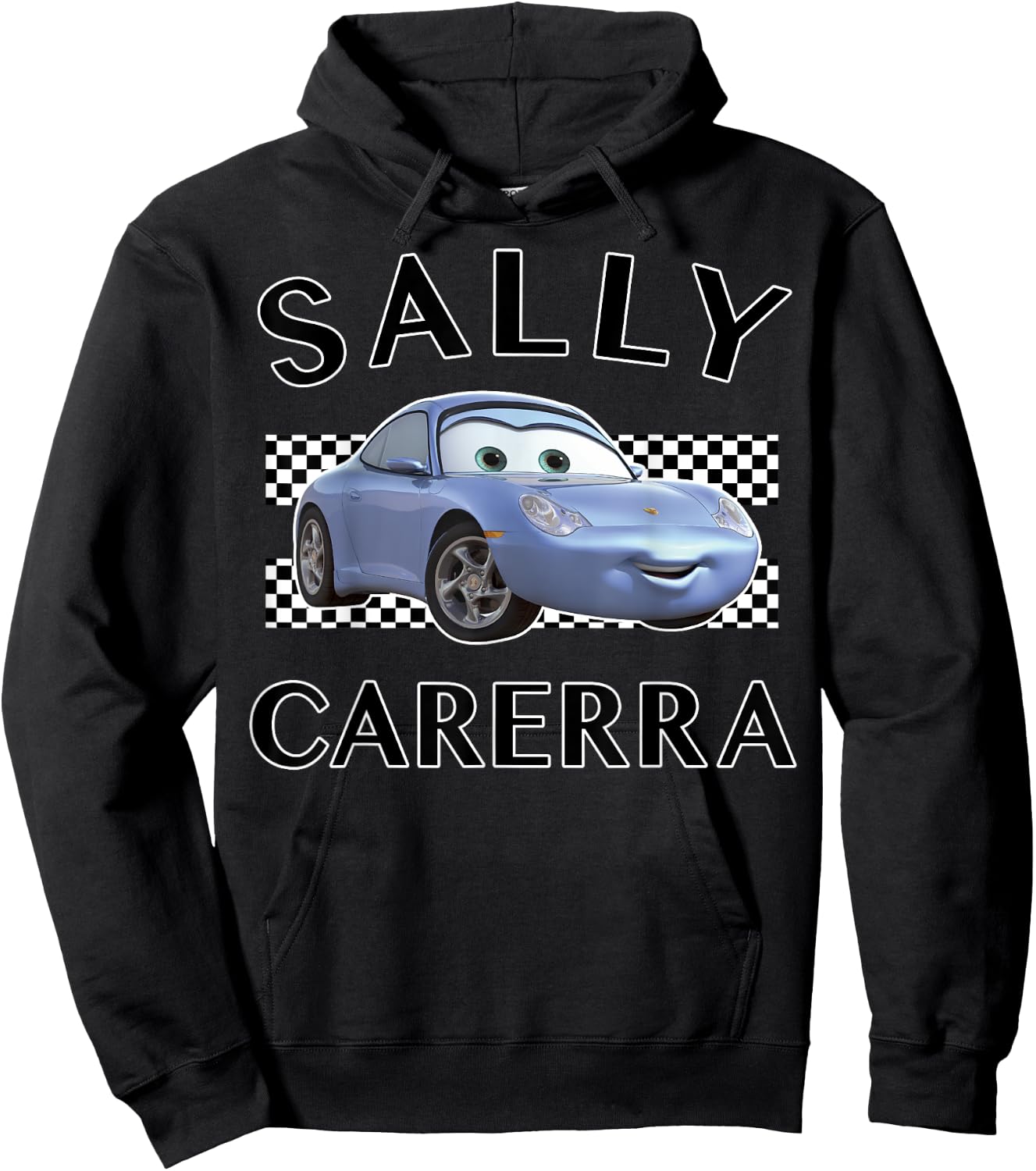Disney Pixar Cars Sally Carerra Finish Line , Blue, S Hoodie - Hoodie | Black