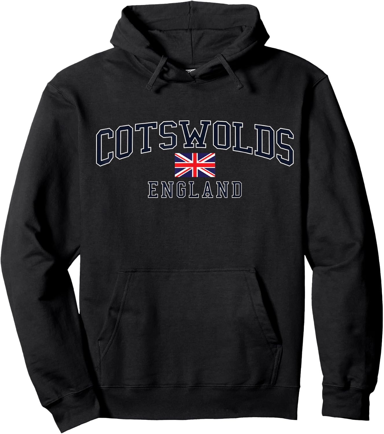 Cotswolds England Flag of Great Britain , gray Hoodie - Hoodie | Black