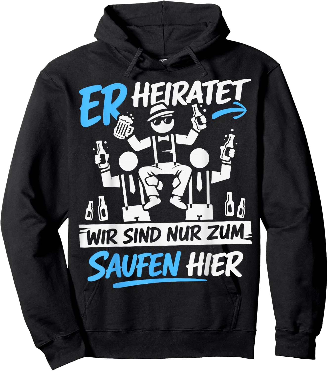 Junggesellenabschied Männer JGA Kostüm Poltern JGA Hoodie - Hoodie | Black