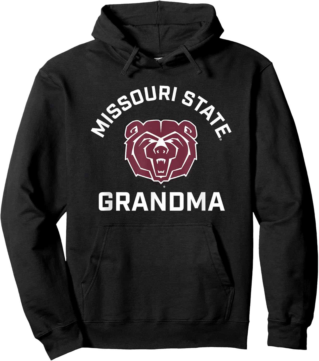 Missouri State University MSU Bears Arched Grandma Hoodie - Hoodie | Black