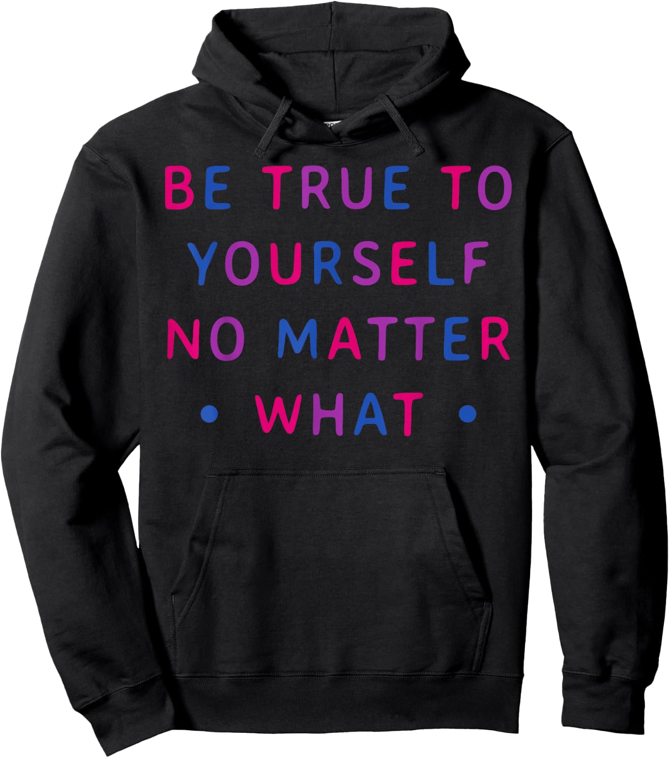 Bi Colors Motivational Bisexual Pride Statement Hoodie - Hoodie | Black