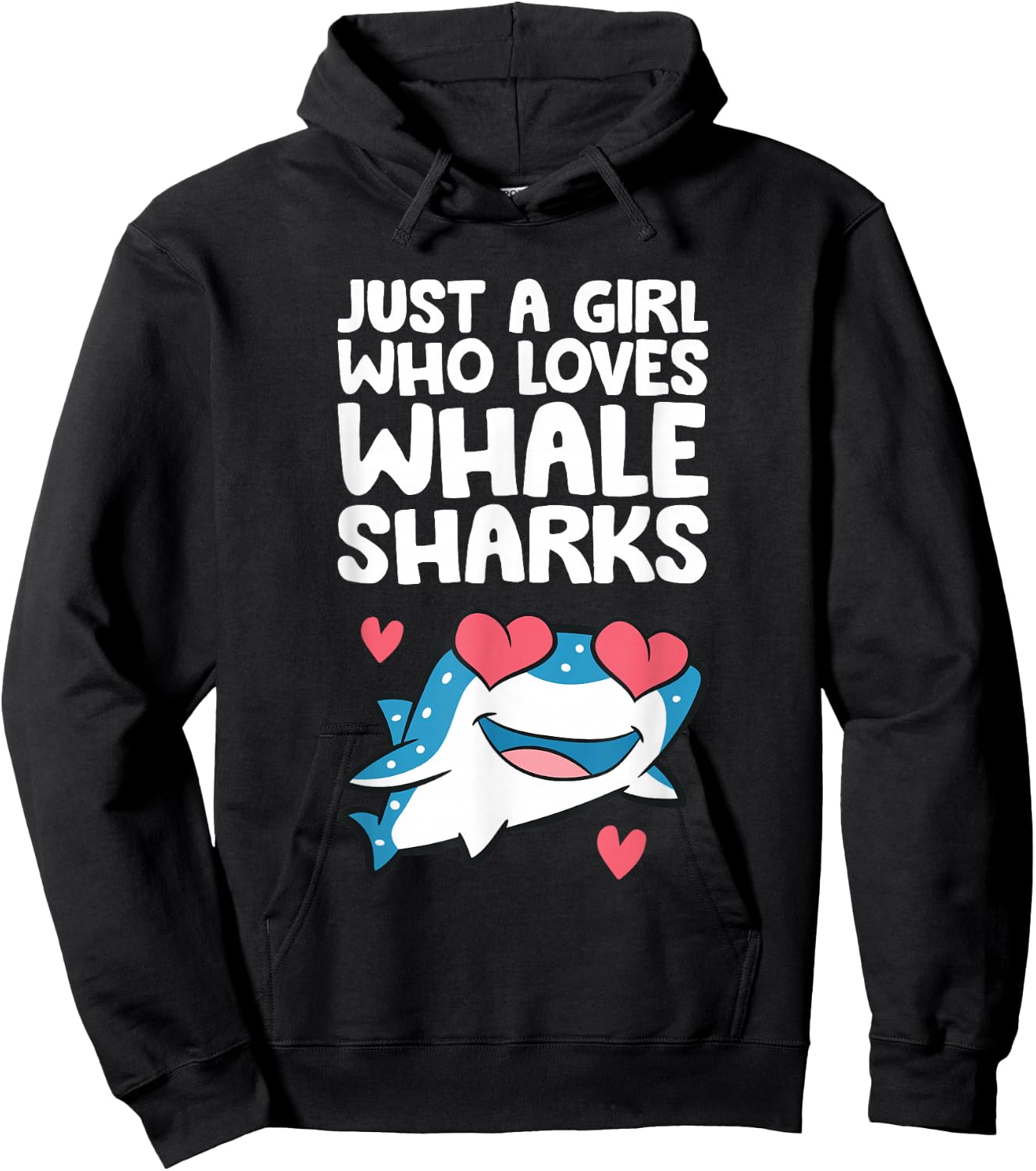 Whale Shark Girl Just A Girl Who Loves Whale Sharks Hoodie - Hoodie | Black