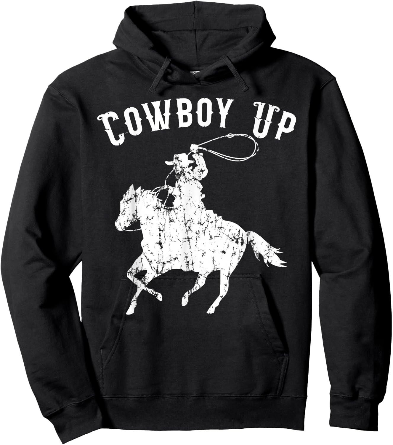 Cowboy Up Design for Rodeo Fans and Western Lover Small Hoodie - Hoodie | Black