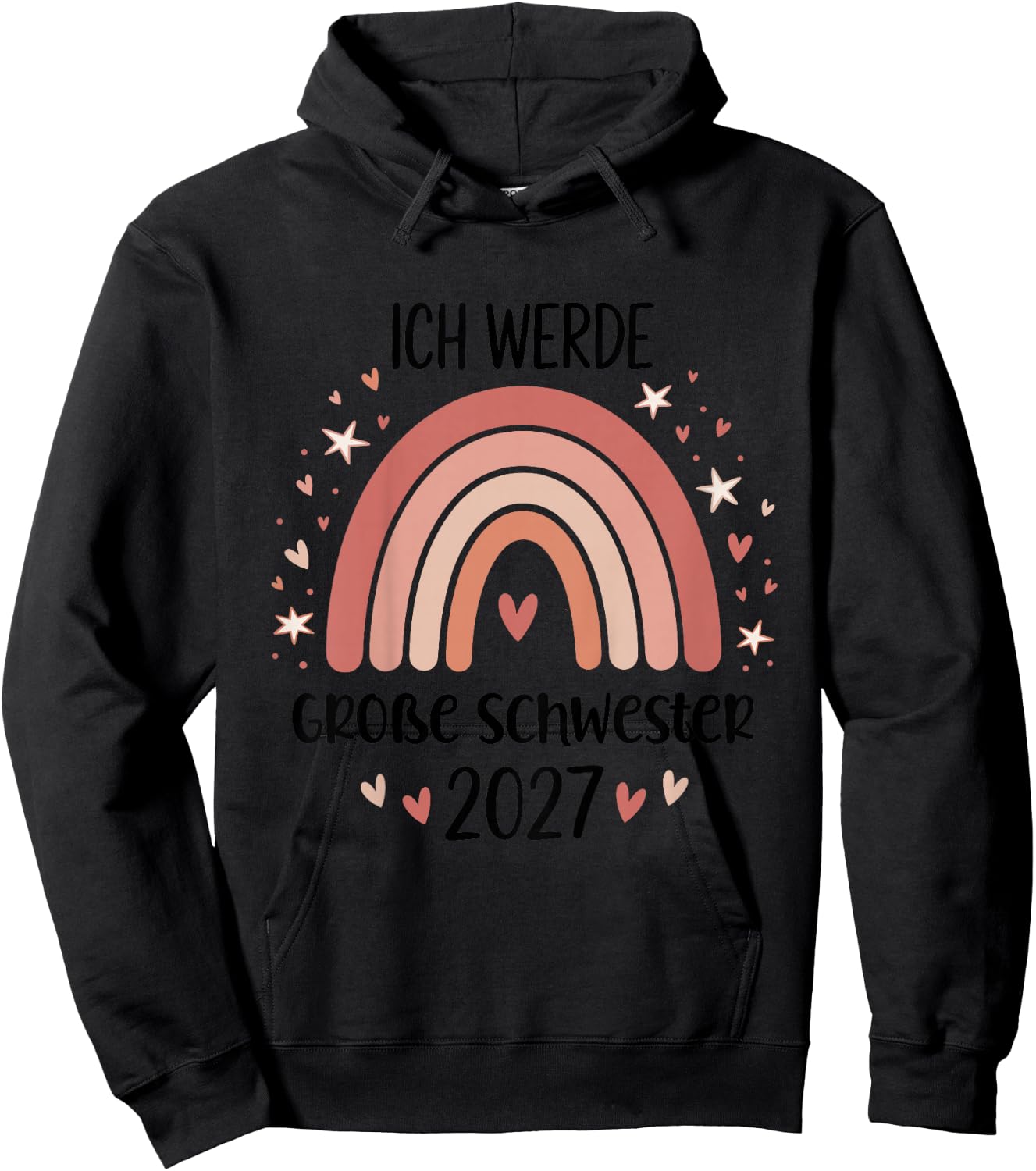 Kinder Ich Werde Große Schwester 2027 Hoodie - Hoodie | Black