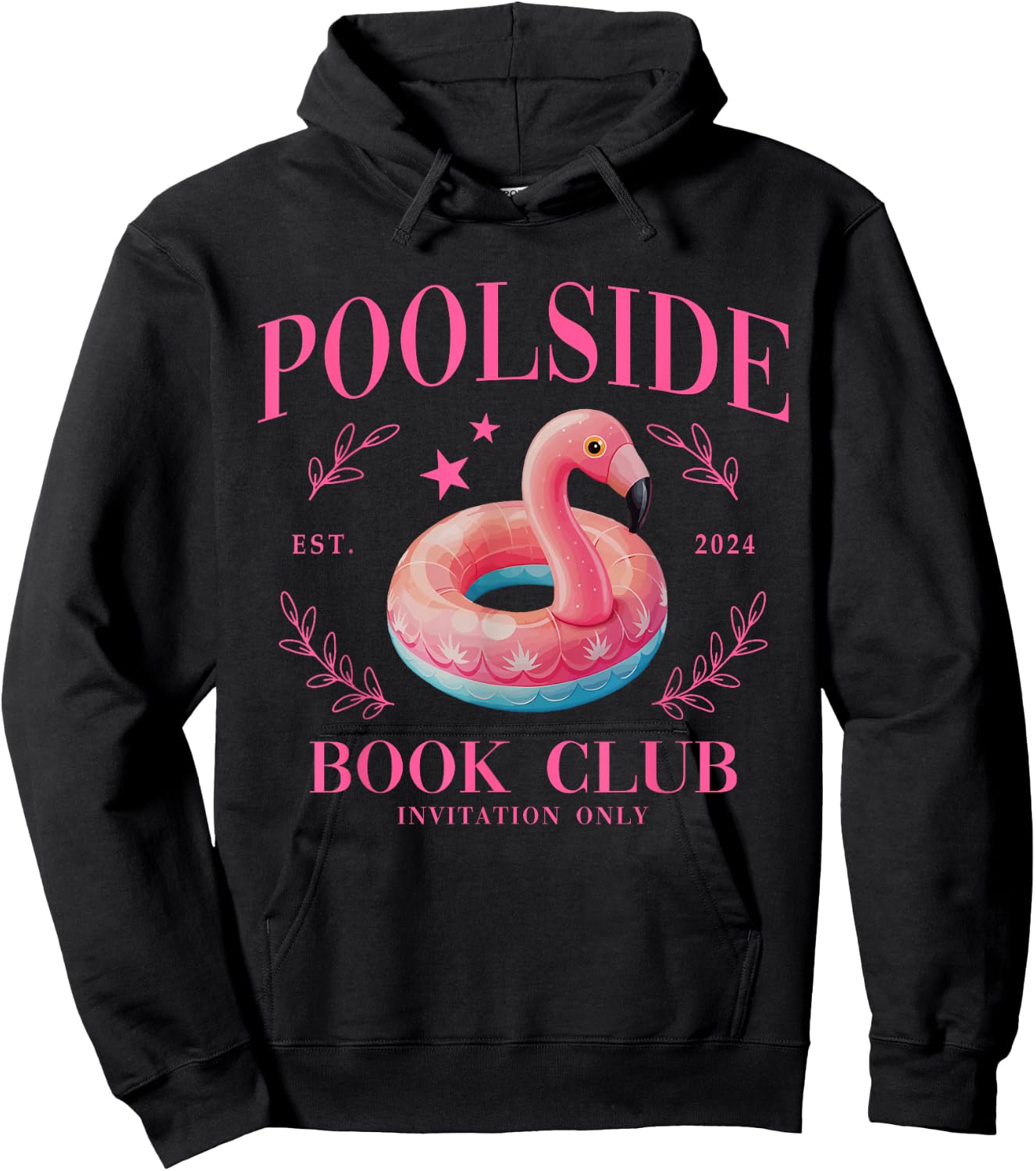 Poolside Book Club Pool Summer Vacation Swimming Women Hoodie - Hoodie | Black