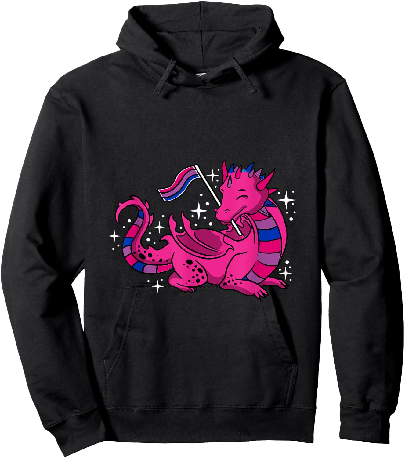 Dragon Bisexual Pride Hoodie - Hoodie | Black