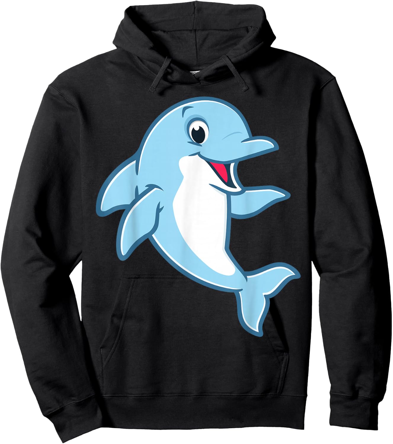 Cute Dolphin Hoodie - Hoodie | Black