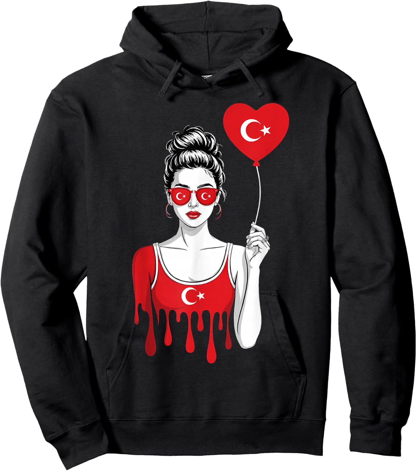 Turkey Flag Turkish Roots Hoodie - Hoodie | Black