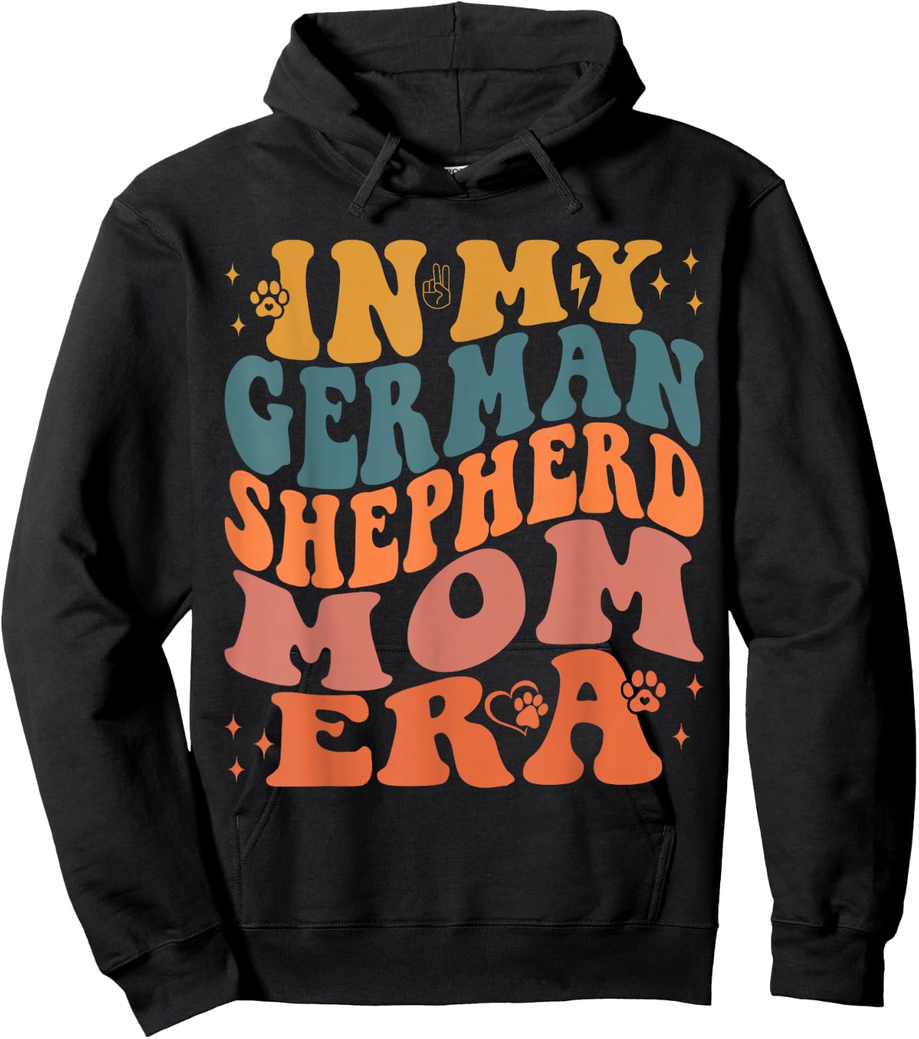 Funny In My German Shepherd Mom Era Dog Lover Hoodie - Hoodie | Black