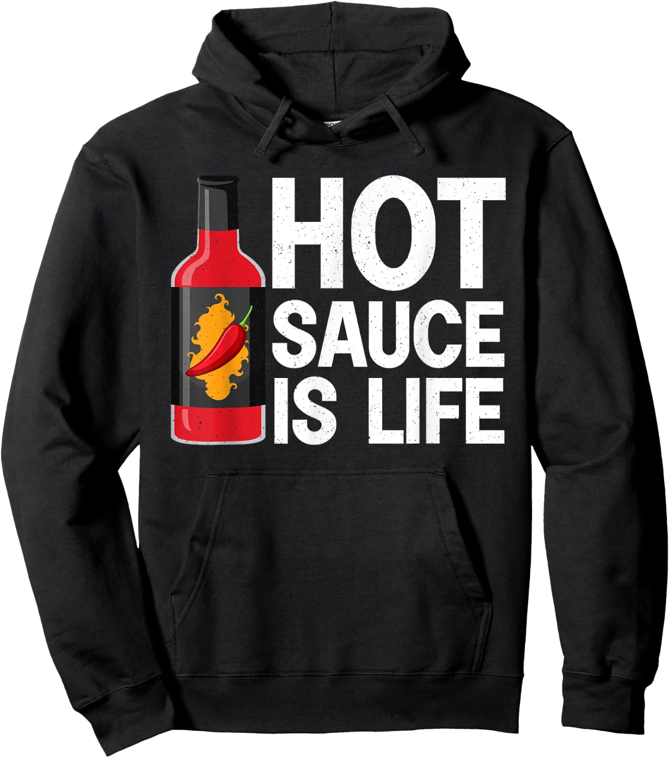 Cool Hot Sauce Art Women Kids Spicy Hot Sauce Lover Hoodie - Hoodie | Black
