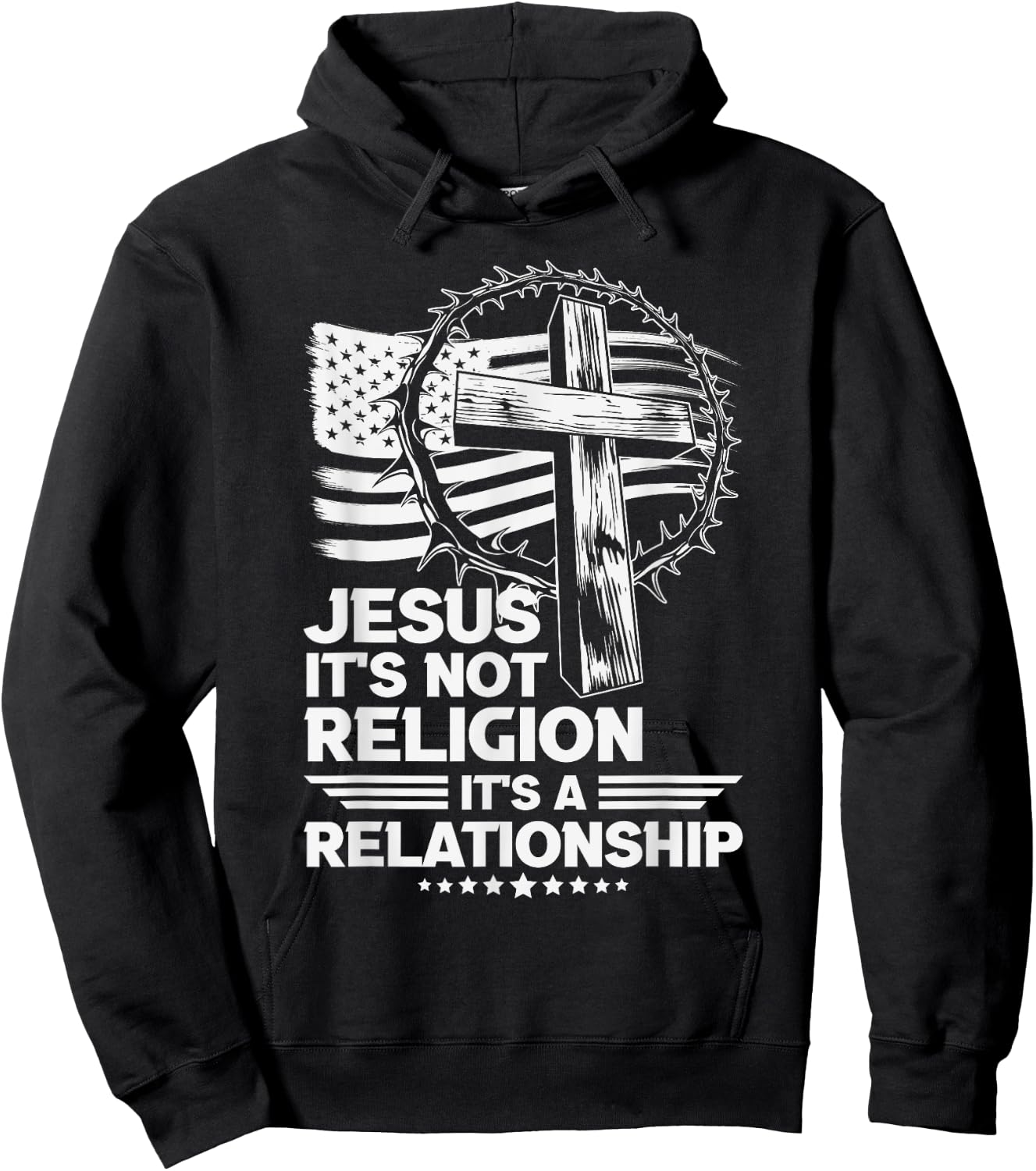 Jesus It's Not Religion It's a Relationship Hoodie - Hoodie | Black