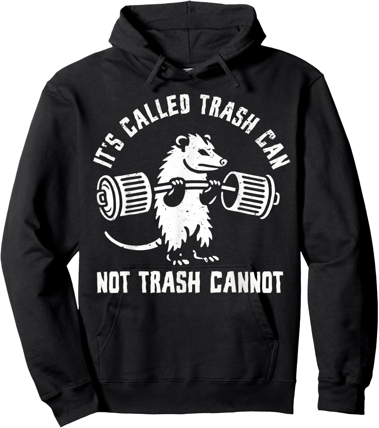 Possum Opossum Trash Can Not Funny Joke Opossum , Black, S Hoodie - Hoodie | Black