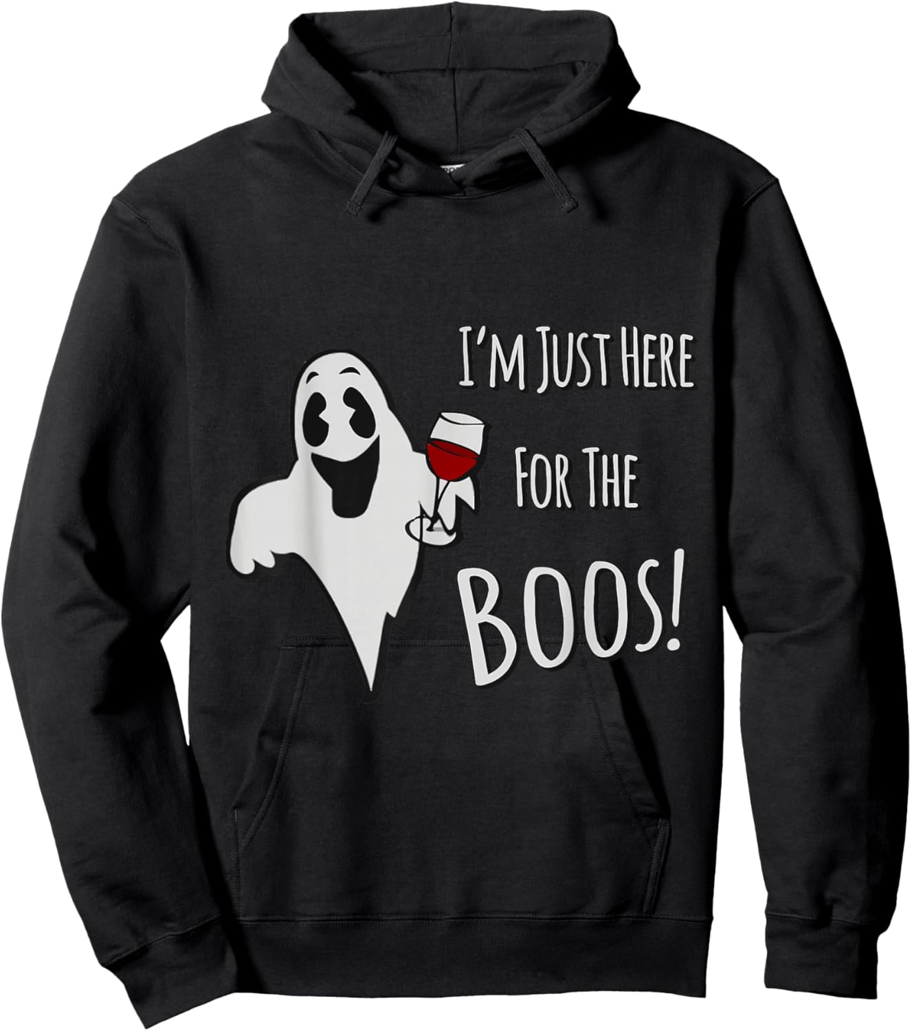 I'm Just Here for the Boos Halloween Hoodie - Hoodie | Black