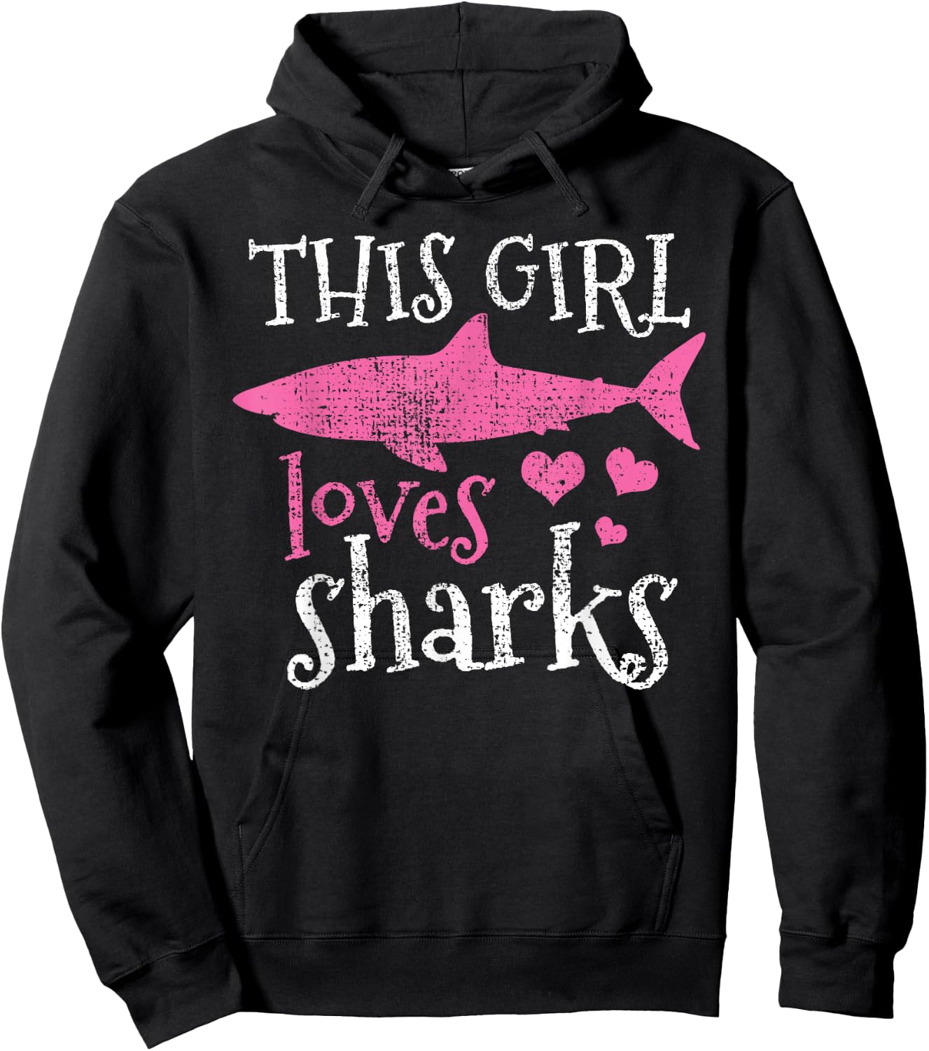 Shark Lover Marine Biologist Animal Vintage Gift Hoodie - Hoodie | Black
