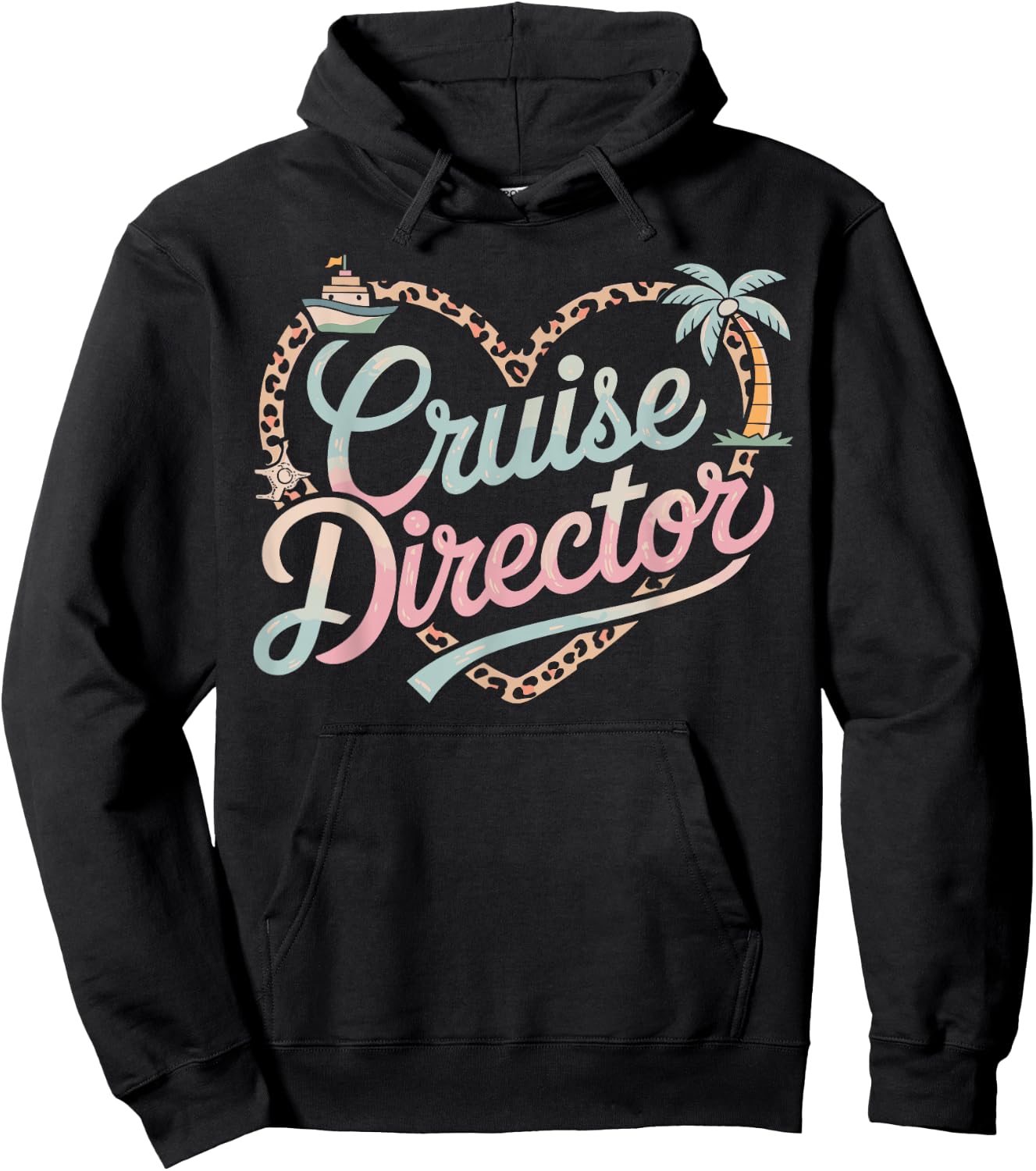 Funny Cruise Director Appreciation JM -Adults Black Small Short Sleeve Hoodie - Hoodie | Black