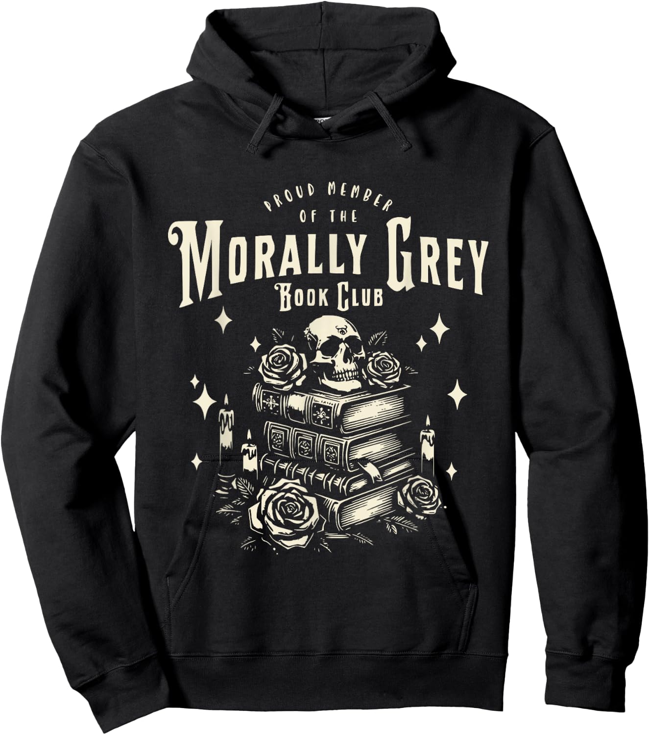 Morally Grey Book Club Funny Reading Shirt Bookish Bookworm Hoodie - Hoodie | Black