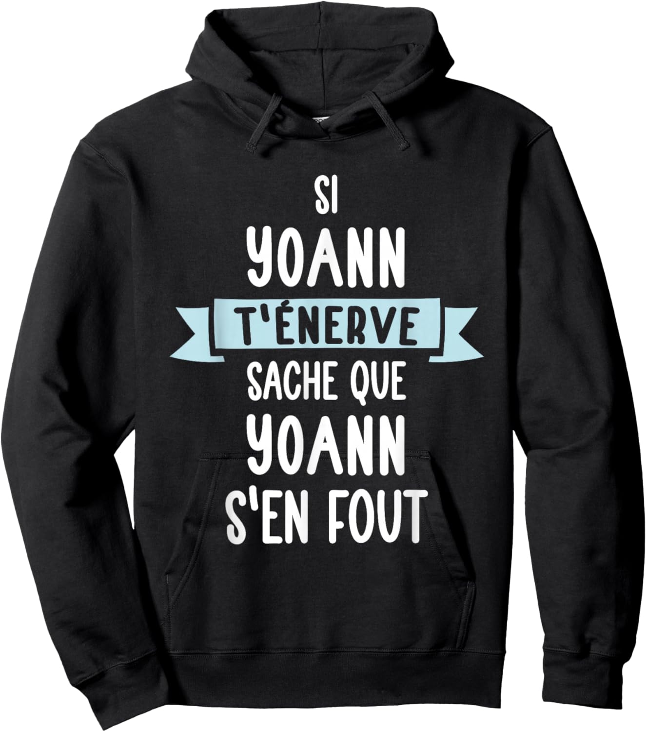 Gift Man Humour Name Personalized Yoann , Black, S Hoodie - Hoodie | Black