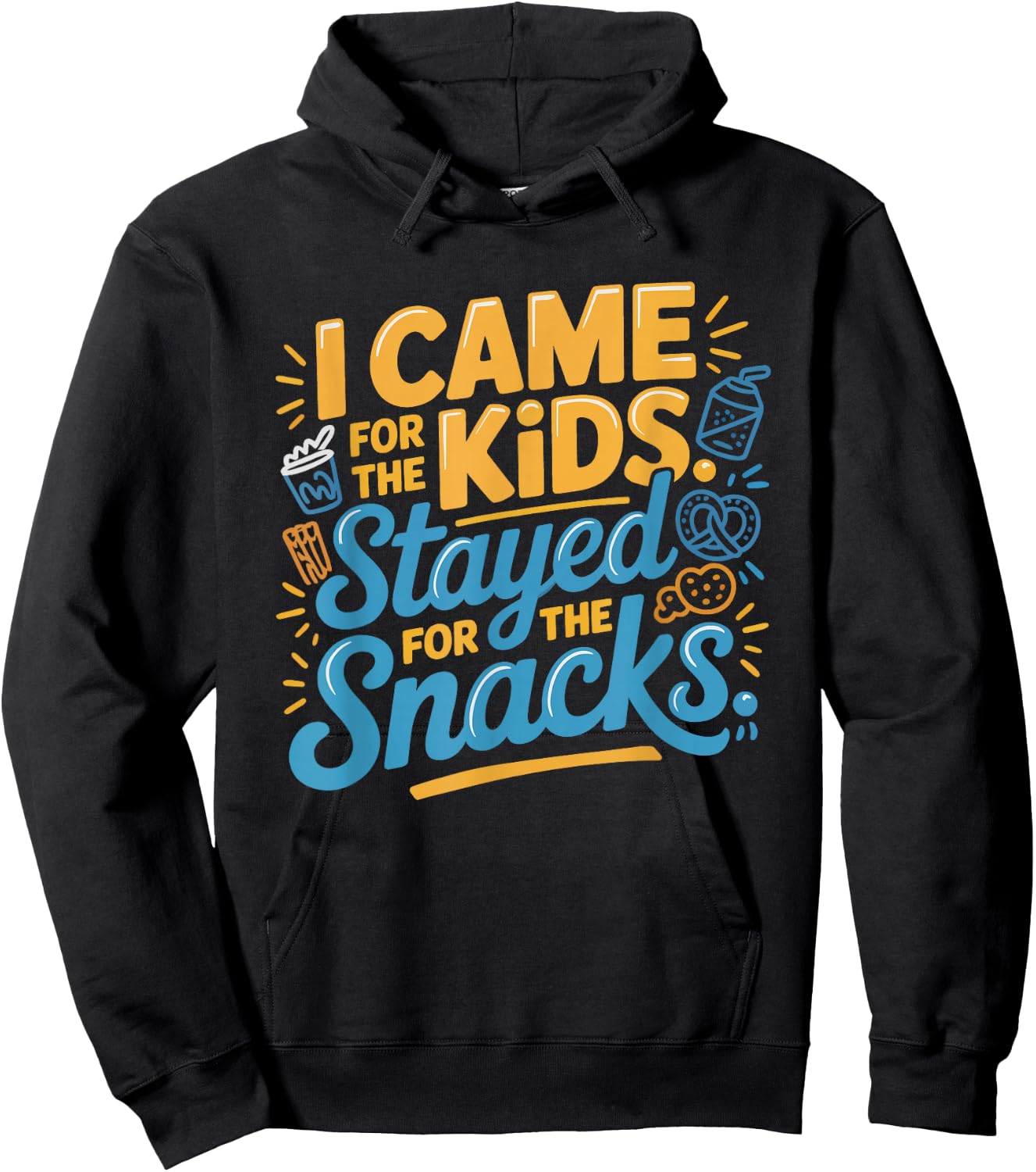 Vbs Came Kids Stayed Snacks Humor Vacation Bible Hoodie - Hoodie | Black