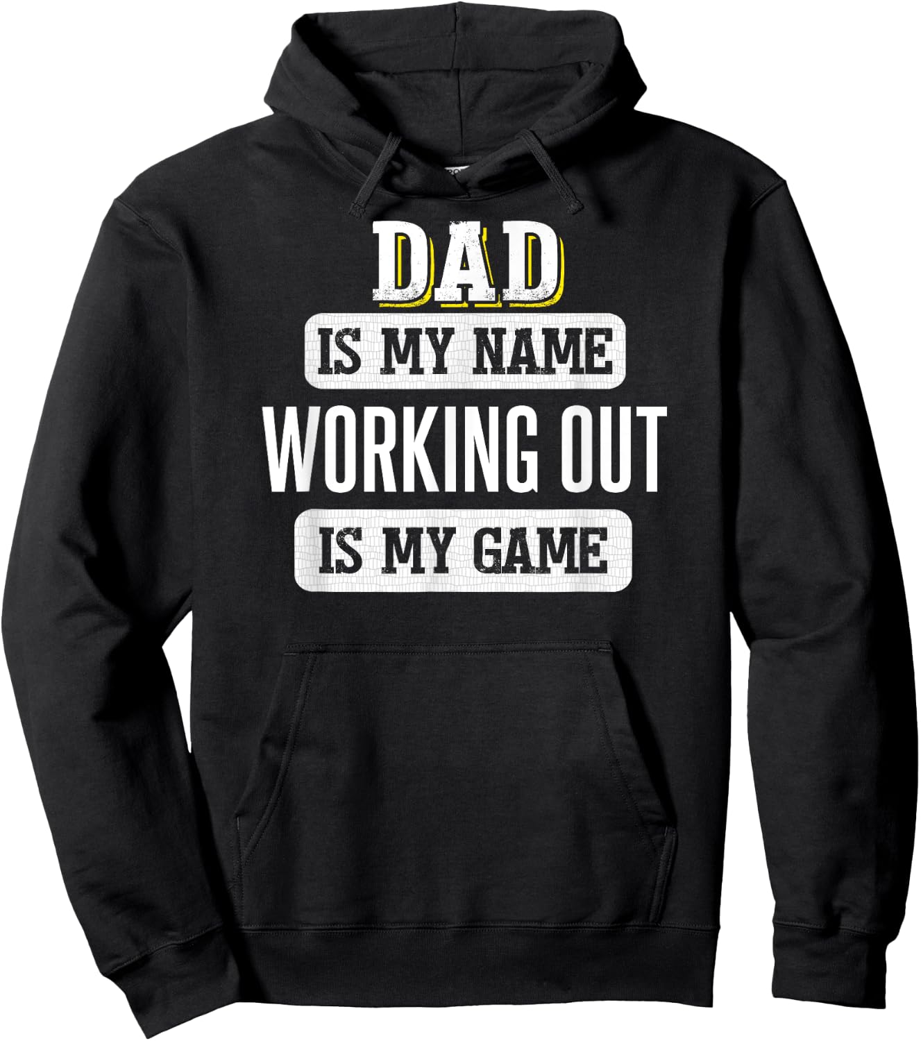 Funny Working Out Gift Dad Fathers Day Design Hoodie - Hoodie | Black