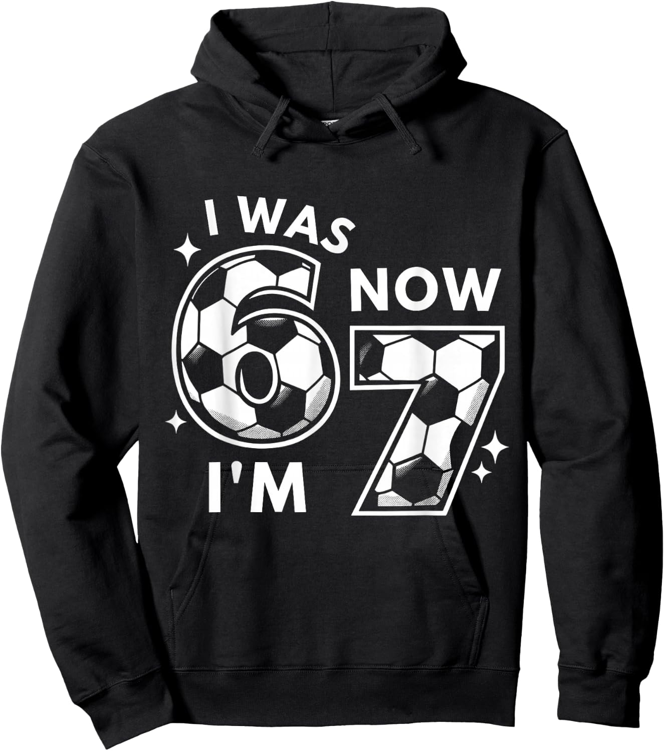 6 7 Birthday Boy 7 Years Old I was 6 Now I'm 7 67 Kids Hoodie - Hoodie | Black