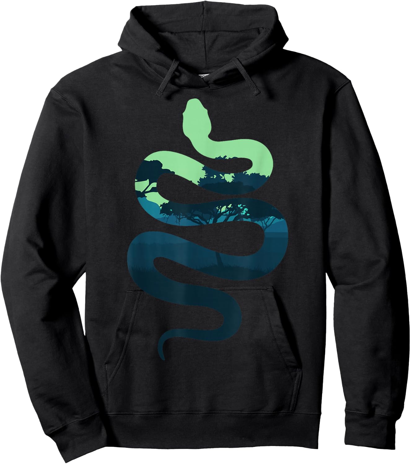 Sustainability, Climate Change and Protection Tierliebhaber in der Natur mit Silhouette der Schlange für Kinder und Erwachsene, Schwarz, S Hoodie - Hoodie | Black
