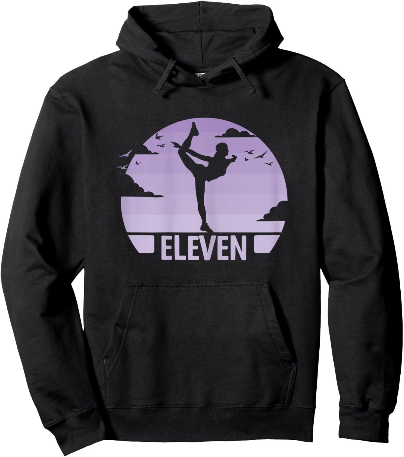 11th Birthday Gymnastic Dancer 11 Years Girls Gymnastics , black Hoodie - Hoodie | Black
