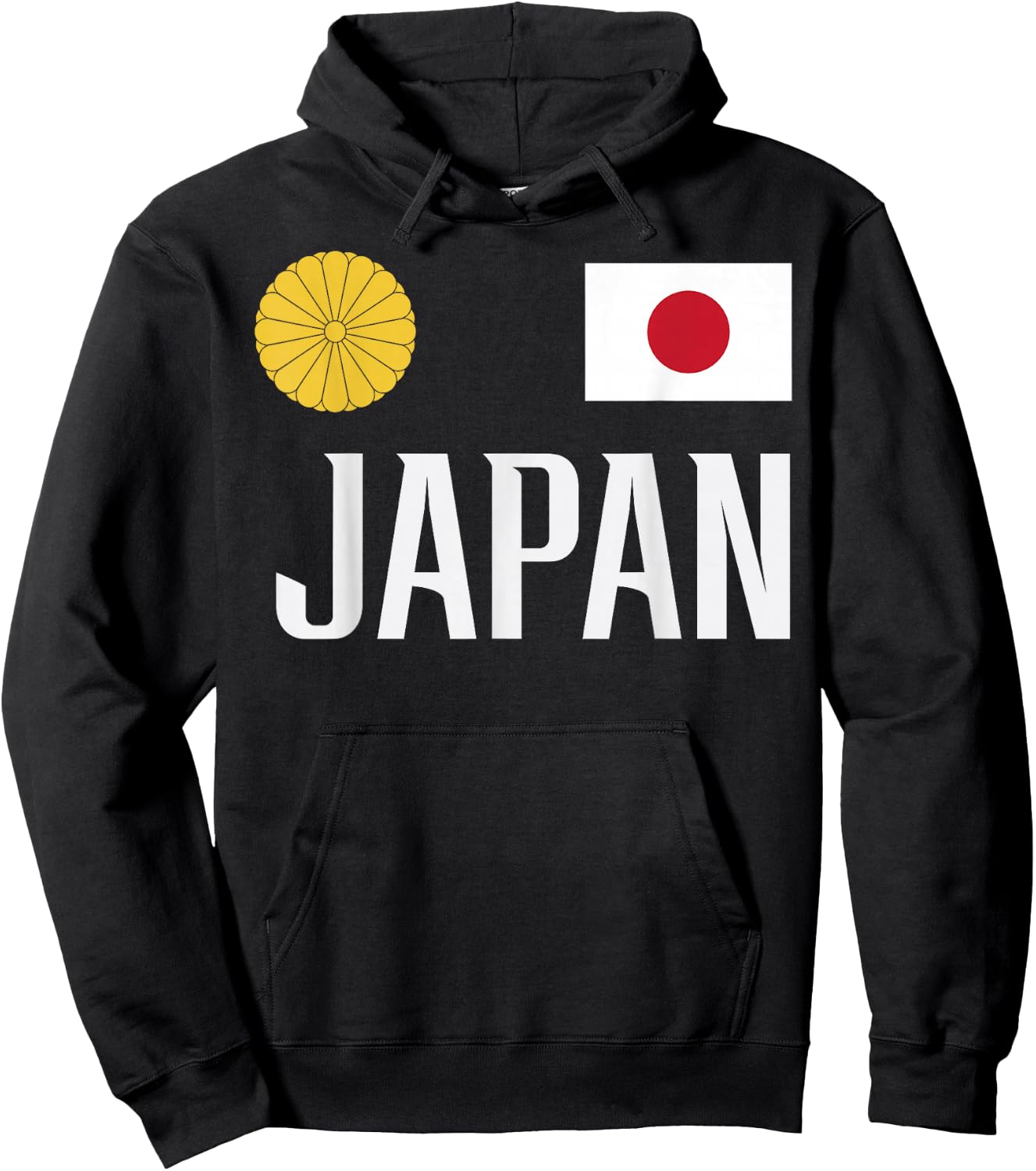 Japan Flag Japanese Football Soccer Fan Men Women Kids Hoodie - Hoodie | Black